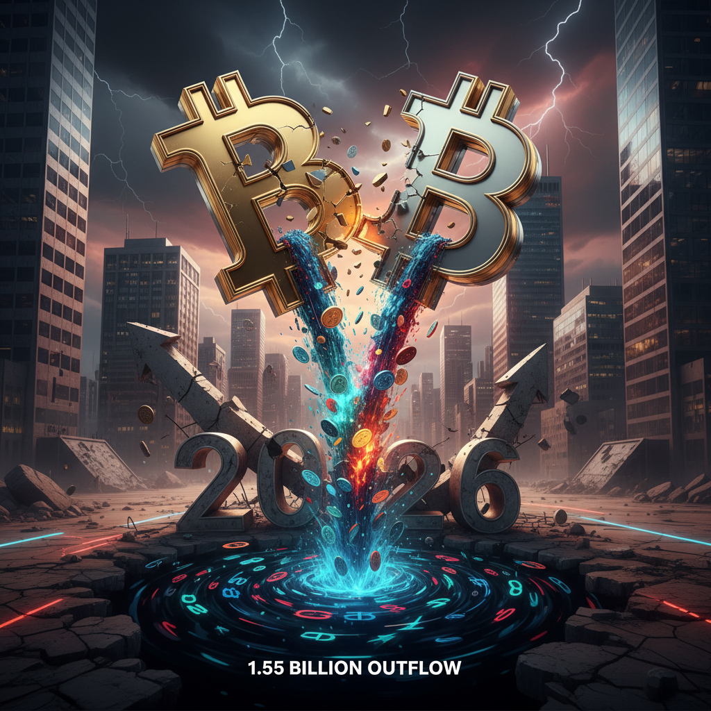 Bitcoin ETFs Face Critical Test as $1.55 Billion Outflow Threatens 2026 Net Gains
